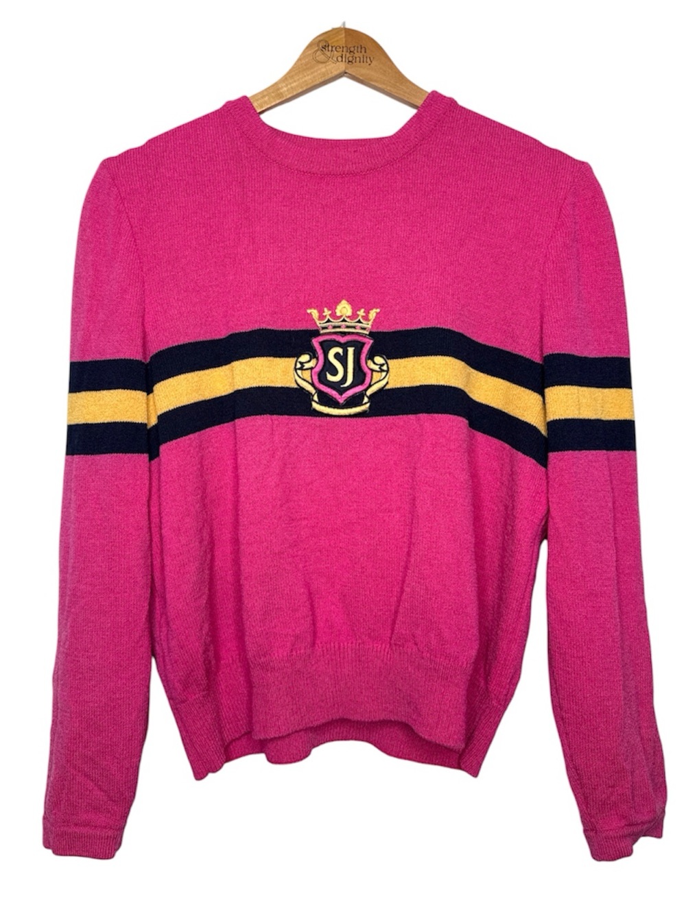 St. John Collection Sporty Hot Pink Sweater size small